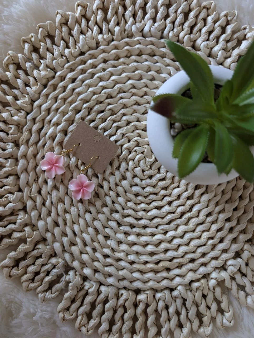 Boucles d'oreilles pendantes fleurs